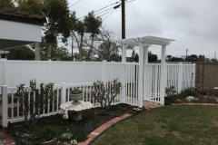 Front yard vinyl fence