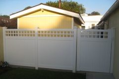 White vinyl fence