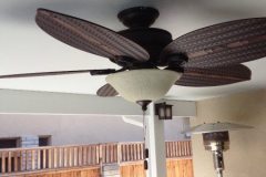 full shade patio cover with fan