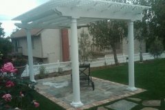 White vinyl patio cover