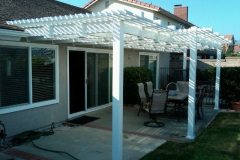 White vinyl patio cover