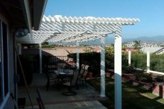 White vinyl patio cover