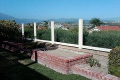 Brick and clear railing